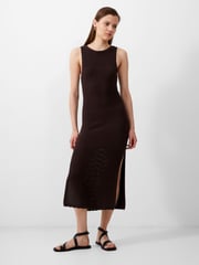 French Connection Brown 100% Cotton Momo Nellis Crochet Dress - Image 1 of 4
