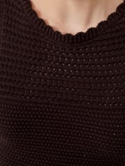 French Connection Brown 100% Cotton Momo Nellis Crochet Dress - Image 3 of 4