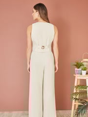 Yumi Natural Cotton And Ramie Wide Leg Trousers - Image 5 of 7