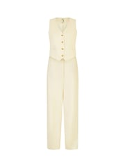 Yumi Natural Cotton And Ramie Wide Leg Trousers - Image 7 of 7
