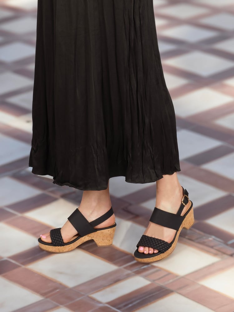 Pavers Black Pavers Platform Sandals - Image 1 of 6