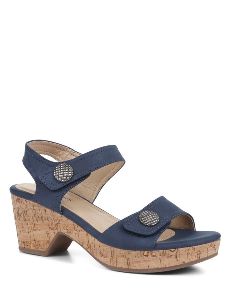 Pavers Navy Pavers Strappy Heeled Sandals - Image 1 of 5