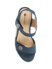 Pavers Navy Pavers Strappy Heeled Sandals - Image 4 of 5