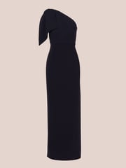 Adrianna Papell Blue One Shoulder Gown - Image 5 of 7