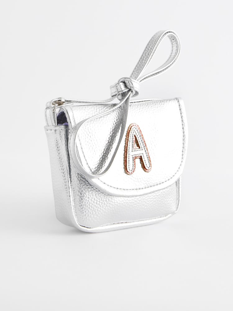 Silver Inital Metallic Bag - Image 1 of 5