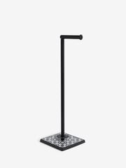 Black & White Geo Pivot Top Toilet Roll Holder - Image 5 of 7