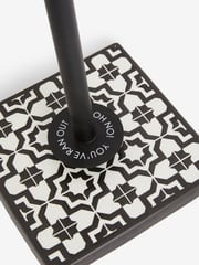Black & White Geo Pivot Top Toilet Roll Holder - Image 6 of 7