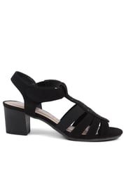 Pavers Black Embellished Strappy Sandals - Image 2 of 6