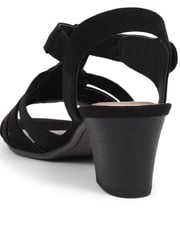 Pavers Black Embellished Strappy Sandals - Image 4 of 6