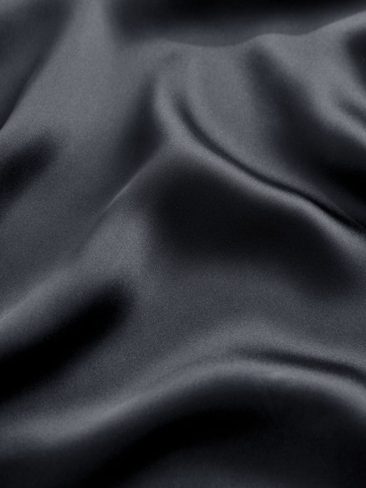 Black Satin Midi Skirt - Image 6 of 6