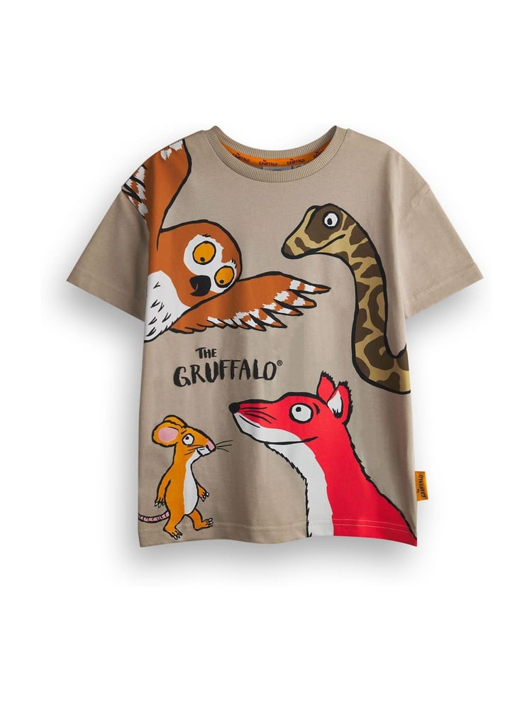 Vanilla Underground Brown Boys Gruffalo 100% Cotton T-Shirts 2 Pack - Image 2 of 6 Vanilla Underground Brown Boys Gruffalo 100% Cotton T-Shirts 2 Pack - Image 2 of 6