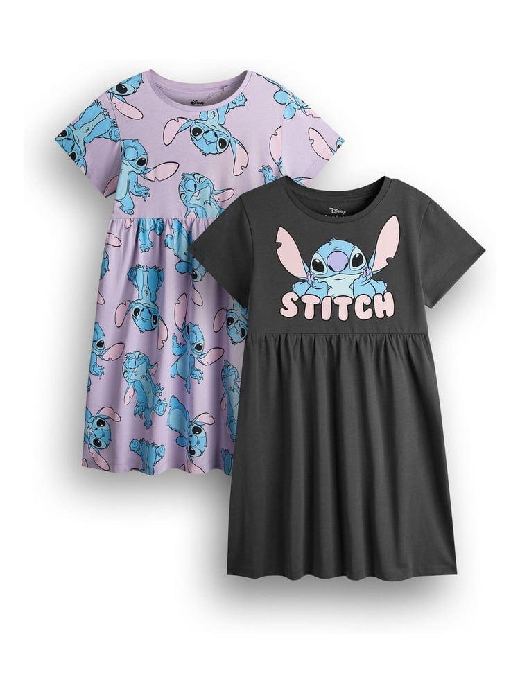 Vanilla Underground Black Girls Stitch 100% Cotton Dresses 2 Pack - Image 1 of 6 Vanilla Underground Black Girls Stitch 100% Cotton Dresses 2 Pack - Image 1 of 6