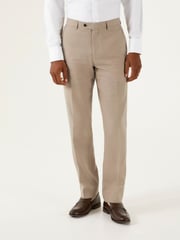 Skopes Stone Brown Tuscany Linen Blend Suit: Tailored Trousers - Image 1 of 4
