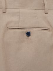 Skopes Stone Brown Tuscany Linen Blend Suit: Tailored Trousers - Image 3 of 4