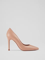 LK Bennett Beige Fern Suede Pointed Toe Courts - Image 1 of 3