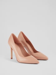 LK Bennett Beige Fern Suede Pointed Toe Courts - Image 2 of 3
