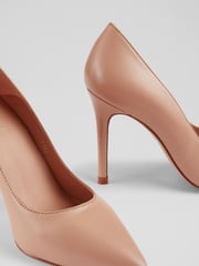 LK Bennett Beige Fern Suede Pointed Toe Courts - Image 3 of 3
