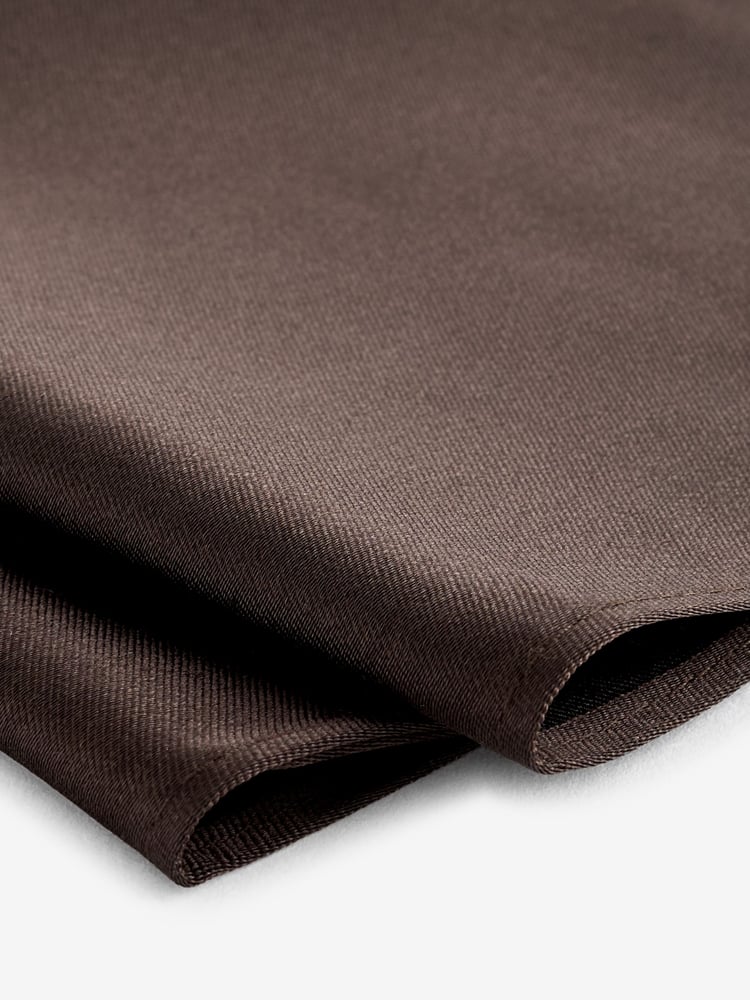 Chocolate Brown Silk Tie And Pocket Square Set - Image 6 of 6