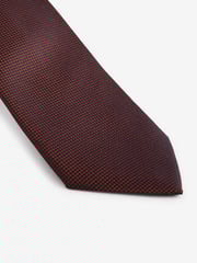 Rust Brown/Floral Silk Tie And Pocket Square Set - Image 2 of 5