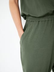Hush Green Cropped Jersey Jumpsuit - Image 2 of 5