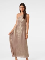 Forever New Gold Taylah One Shoulder Dress - Image 1 of 4