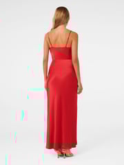 Forever New Red Lucy Satin Cowl Neck Maxi Dress - Image 4 of 4