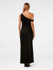 Forever New Black Blake Satin Tipped Shoulder Maxi Dress - Image 4 of 4