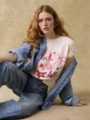 Ecru Christmas Short Sleeve 100% Cotton T-Shirt - Image 3 of 6