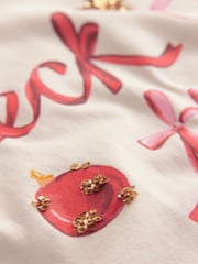 Ecru Christmas Short Sleeve 100% Cotton T-Shirt - Image 5 of 6
