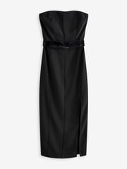 Black Bandeau Bow Midi Dress - Image 5 of 6