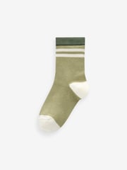 Earthy Tipped Stripes Print Rich Socks 5 Pack - Image 5 of 6