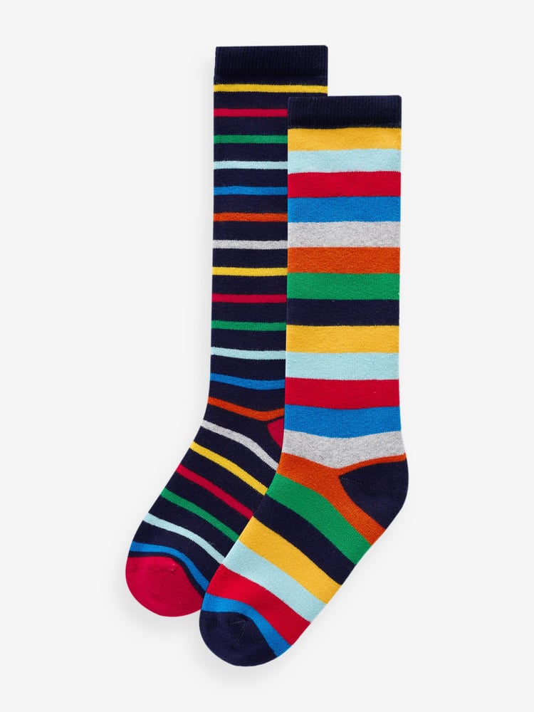 Bright Stripe Welly Socks 2 Pack - Image 1 of 3