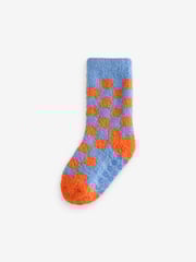 Bright Checkerboard Cosy Socks 2 Pack - Image 3 of 3