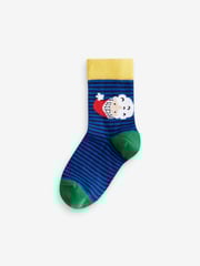 HoHoHo Character Cotton Rich Christmas Socks 5 Pack - Image 4 of 6