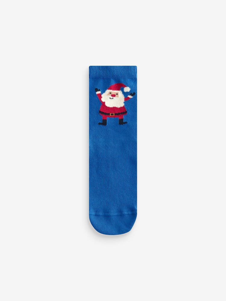 Santa Cotton Rich Christmas Socks 3 Pack - Image 4 of 4