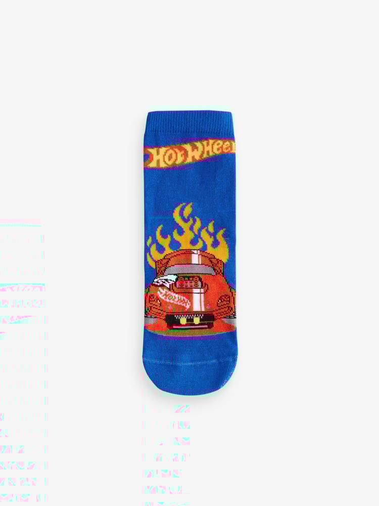Red/Black/Blue Hot Wheels Cotton Rich License Socks 3 Pack - Image 4 of 4