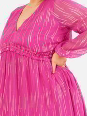 Lovedrobe Pink Balloon Sleeve Side Tie Mini Dress - Image 3 of 5