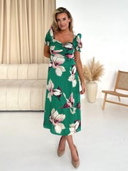 Girl In Mind Green Lillian Sweetheart Midi Dress - Image 1 of 4