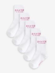 Baker by Ted Baker White Socks 5 Pack - Image 1 of 2