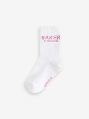 Baker by Ted Baker White Socks 5 Pack - Image 2 of 2