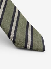Green Stripe Slim Pattern Tie - Image 2 of 3