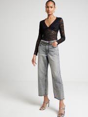 River Island Black Plunge Lace Bodies - Image 4 of 7