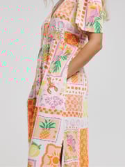 Simply Be Multi Crinkle Button Through Maxi Dress - Image 4 of 4