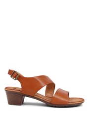 Pavers Tan Block Heeled Sandals - Image 2 of 6