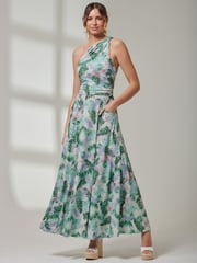 Jolie Moi Green Sleeveless Jersey Maxi Dress - Image 1 of 6