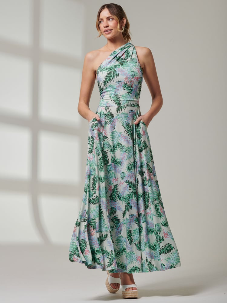 Jolie Moi Green Sleeveless Jersey Maxi Dress - Image 6 of 6