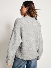 Silver Sparkle Tinsel Knitted Cardigan - Image 3 of 8