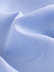Blue Dobby Regular Fit 100% Cotton Textured Shirt - Image 7 of 7