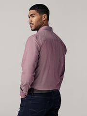 Dahlia Pink Regular Fit Trimmed Easy Care Single Cuff Oxford Shirt - Image 6 of 12
