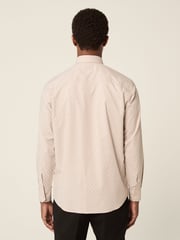Neutral Tile Print Regular Fit Easy Care Oxford Shirt - Image 3 of 7